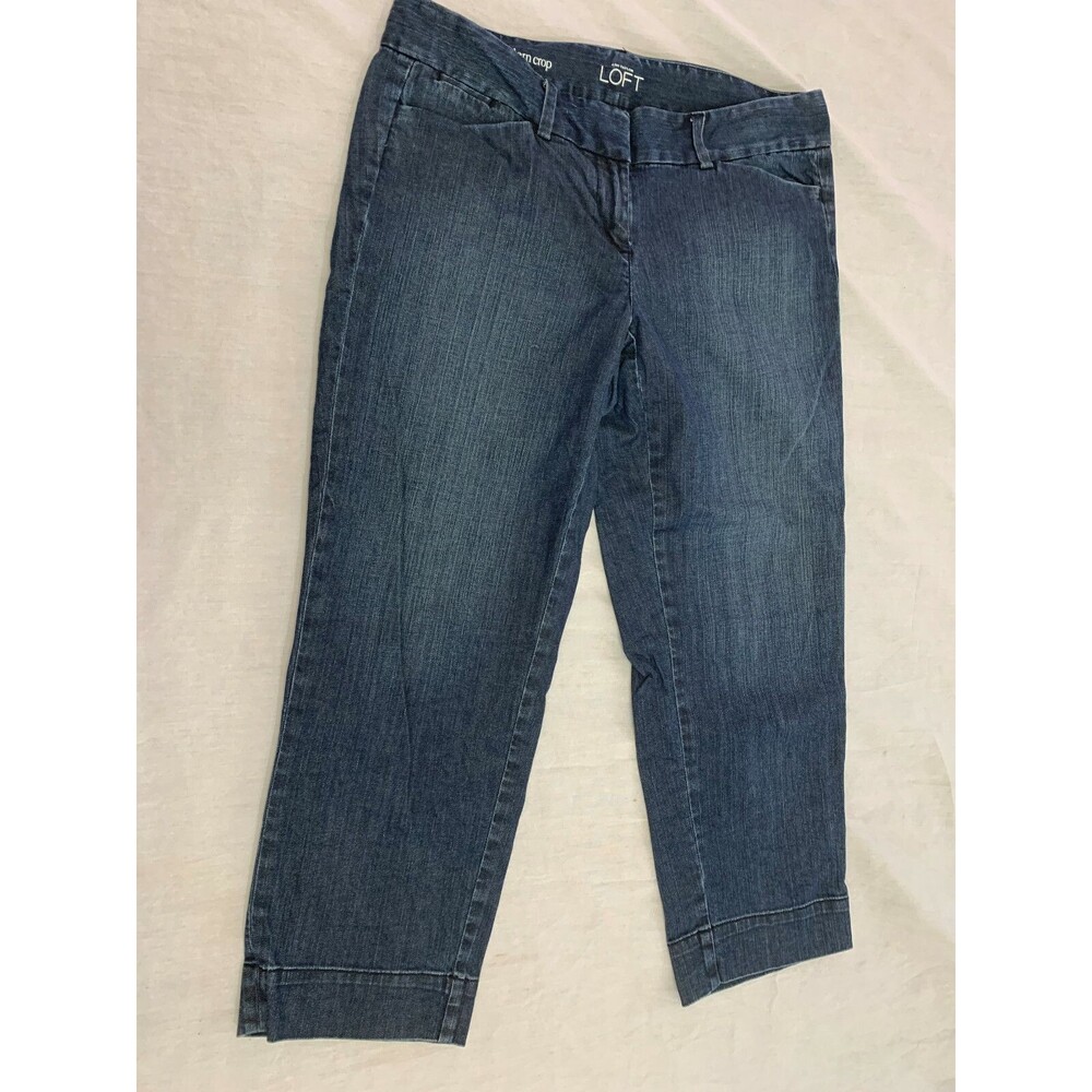 ANN TAYLOR LOFT WOMENS MODERN CROP CAPRIS PANTS SIZE 4